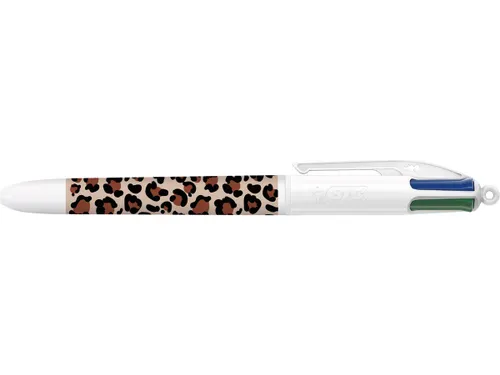 4-kleurenbalpen Leopard doos van 12 stuks assorti