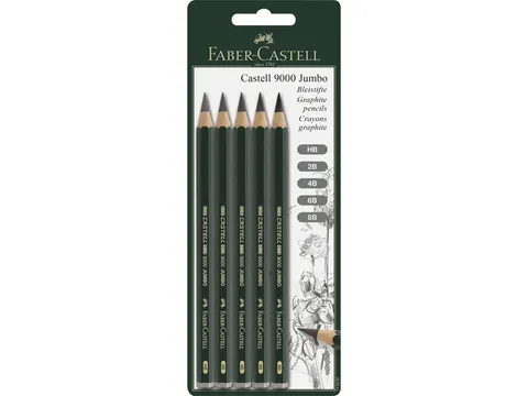 Potloodset Faber-Castell 9000 Jumbo 5 hardheden