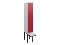 locker met bank,HxBxD 1950x300x815mm,1vak,vak B 300mm,draaigrendel