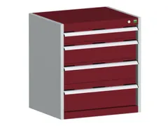 ladekast HxBxD 700x650x650mm 5laden romp RAL7035 front RAL3004
