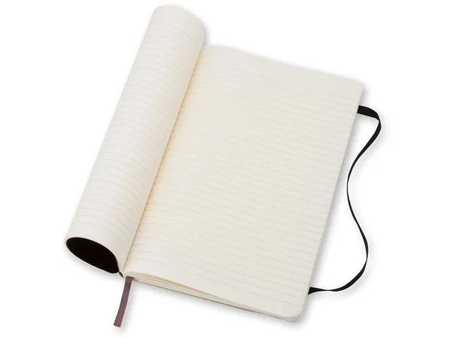 Notitieboek Moleskine large 130x210mm lijn soft cover zwart