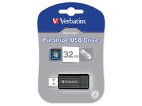 PinStripe USB-stick 2.0, 32GB, zwart