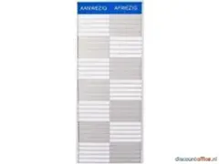 OUTLET In-uit Bord 30 Namen Aluminium Aan/afwezigheidsbord