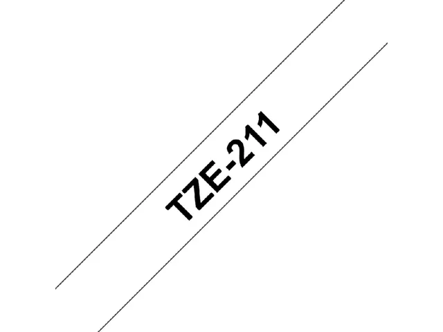 Ruban de lettrage Brother P-Touch TZe-211 standard 6mm noir sur blanc