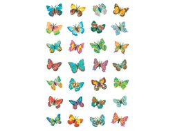 Sticker Etiket Herma 6819 Vlinder Glitter Folie 32 stuks