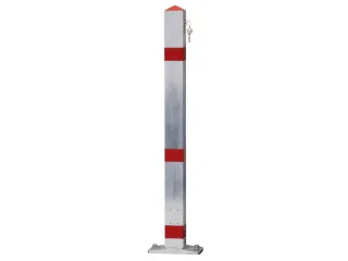 Afzetpaal Vierkant 70x70m Omklapbaar Cilinderslot Spitse Kop - 1
