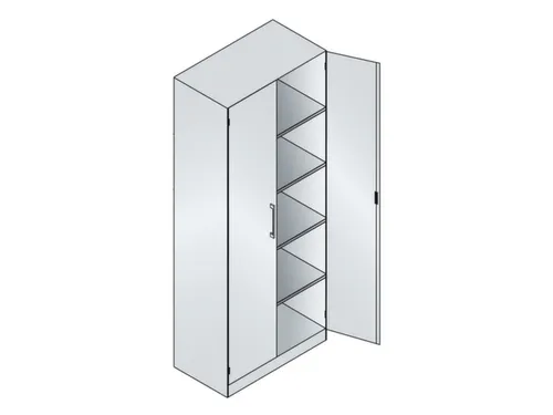 Draaideurkast Hxbxd 1980x1000x440mm 5 Oh Antraciet/Beuken