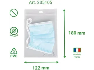 Tarifold antimicrobiële houder mondmaskers, textielband - 3