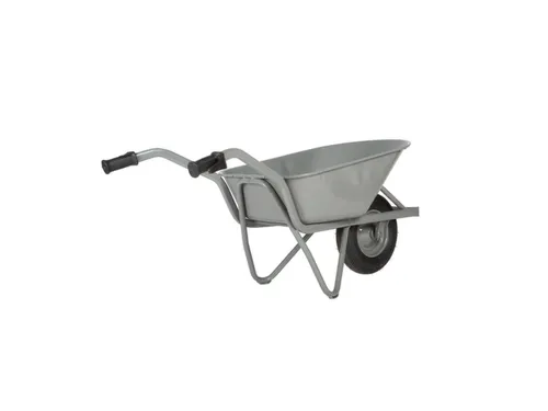 kruiwagen,80l,HxBxD 620x590x1450mm,staal-bak,grijs,staal,lucht-banden