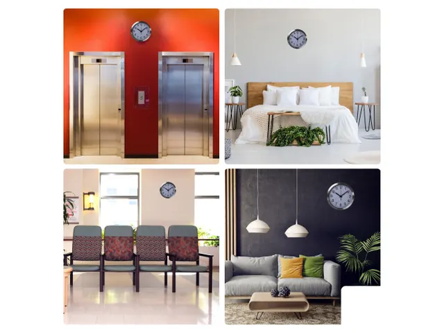 Aluminium Wandklok Ø 30cm cijferaanduiding DCF