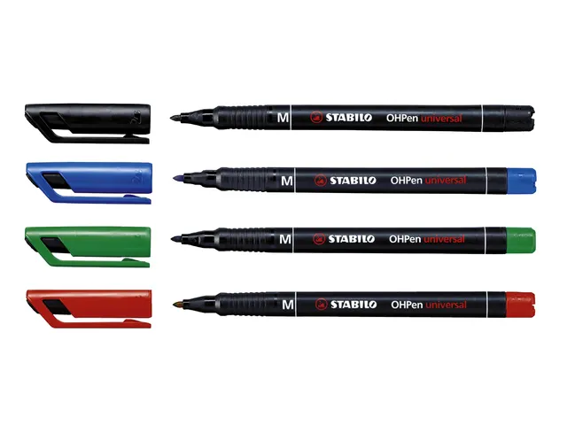 Viltstift STABILO OHpen 843/40 permanent rond medium rood