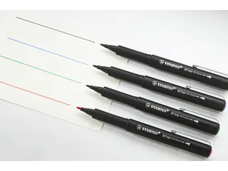 Fineliner STABILO dr!ver Etui met 4 kleuren Medium punt 0.8mm - 9