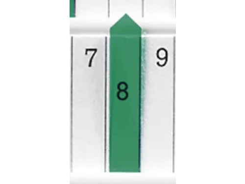 planningspijl,B 7mm,kunststof,groen-transparant