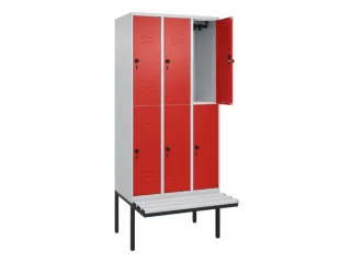 Dubbeldekse dekenkist,HxBxD 2120x900x815mm,3x2vak.,vak B 300mm - 2