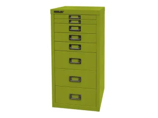 kantoor-ladekast HxBxD 590x279x380mm 8 laden romp + front groen staal - 4