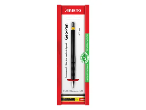Vulpotlood Aristo Geo Pen 0,35mm zwart op eco blister