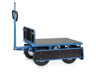 Handtrekwagen 6454PZ 750kg 1140x740mm hout polyurethaan trekoog - 4