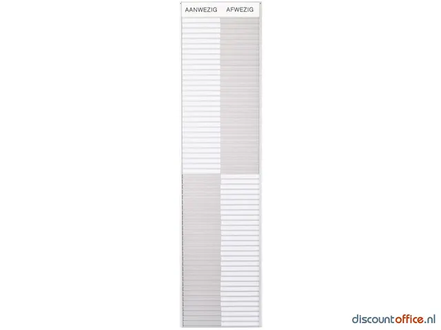 Menoor In-uit Bord 60 Namen Aluminium Aan/afwezigheidsbord Wit