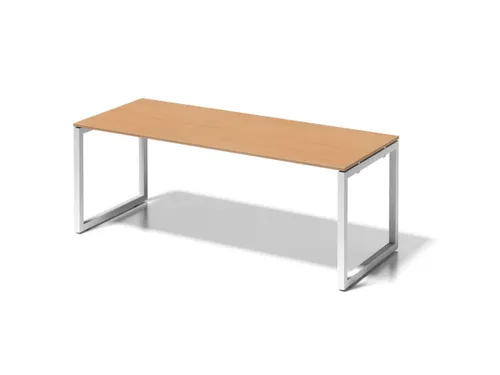 bureau,HxBxD 740x2000x800mm,blad beuken,sledeframe verkeerswit