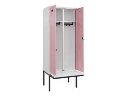 locker met bank,voor scheiding van kleding,HxBxD 2120x800x815mm,2vak