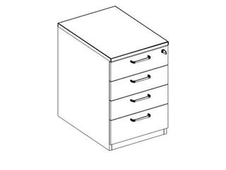 Staand Ladeblok Hxbxd 720x430x600mm 4 Laden Mp-Lichtgrijs - 2