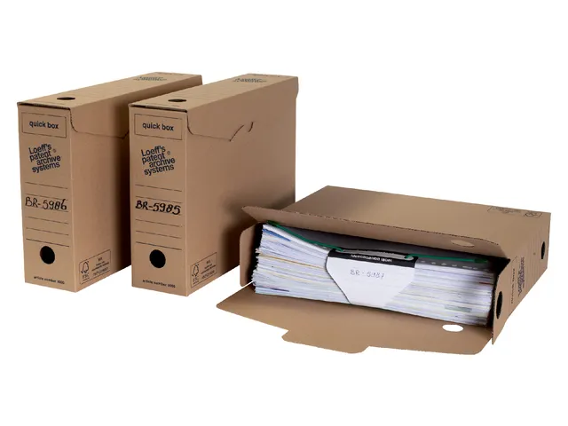 Archiefdoos Loeff 3000 335x240x80mm bruin