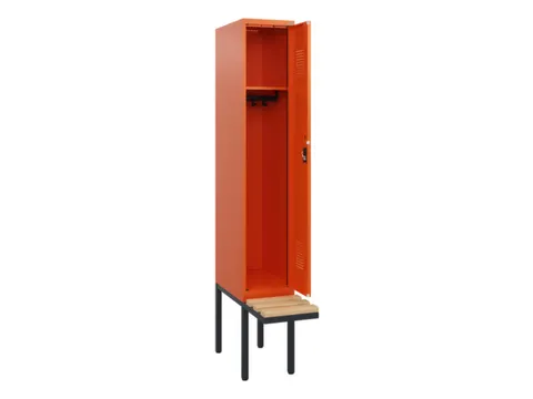 locker met bank,HxBxD 1950x300x815mm,1vak,vak B 300mm,cilinderslot