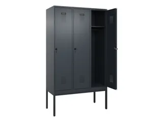 locker,HxBxD 2120x1200x500mm,3vak,vak B 400mm,draaigrendel - 1