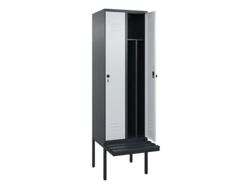 locker voor scheiding van kleding,HxBxD 2120x600x815mm,2vak