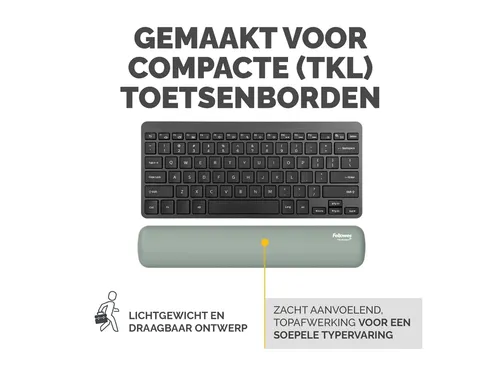 Polssteun Fellowes Breyta compact saliegroen 6x32cm