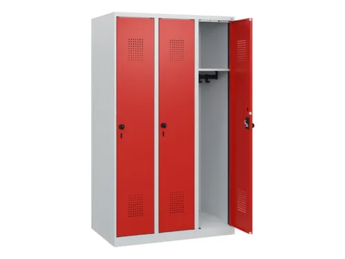 schoollocker,HxBxD 1530x900x500mm,3vak,vak B 300mm,draaigrendel