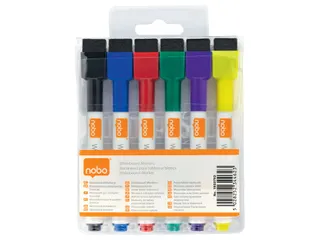Nobo droog uitwisbare mini markers assorti - 1