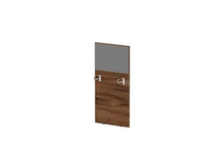 baliepaneel bureau aanbouw links NP-tiepolo nut BN8078-grijs 600mm - 1