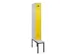 locker met bank,voor scheiding van kleding,HxBxD 2120x300x815mm,1vak