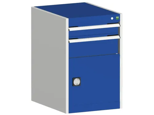 ladekast HxBxD 800x525x525mm 2laden RAL7035 front RAL5010