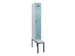 locker met bank,voor scheiding van kleding,HxBxD 2120x300x815mm,1vak