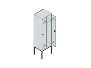 locker,HxBxD 2120x600x500mm,2vak,vak B 300mm,cil.-slot,voetonderstel - 3