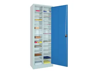 Postsorteerkast 1950x640x400mm 2x13vakken 1deur Ral7035 Front Ral5012 - 1