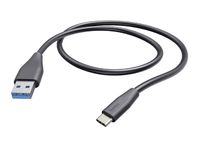 Kabel Hama USB-C - USB-A 2.0 1.50 meter zwart