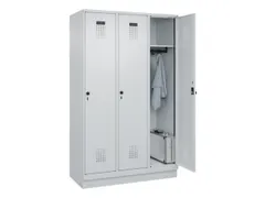locker,HxBxD 1950x1200x500mm,3vak,vak B 400mm,draaigrendel,sokkel