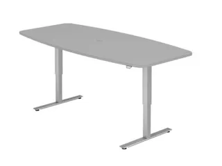In hoogte verstelbare vergadertafel,HxBxD 710-1200x2200x1030mm - 3