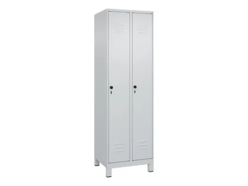 locker,HxBxD 1950x600x500mm,2vak,vak B 300mm,draaigrendel,voeten