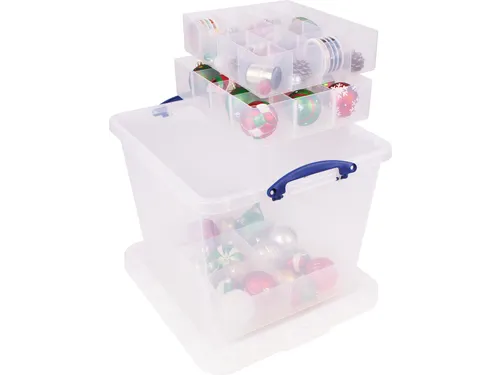 Opbergdoos 60 Liter Met Inzetbakje Transparant