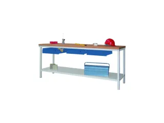 werkbank,HxBxD 900x2000x700mm,onderstel/romp RAL7035,front RAL5010 - 2