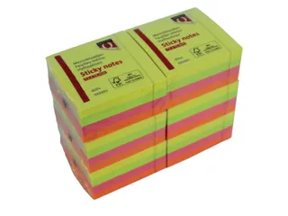 Memoblok Quantore 76x76mm neon kleuren assorti 4 kleuren - 3