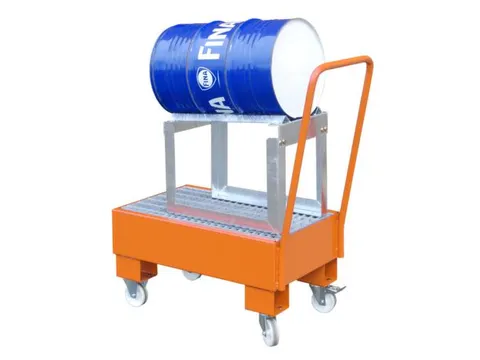 verrijdbare opvangbak,v. 1x60l vat,opvangvol. 61l,HxBxD 1075x500x940mm