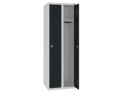lockerkast,HxBxD 1800x600x500mm,2vak,draaigrendel,sokkel,romp RAL7035
