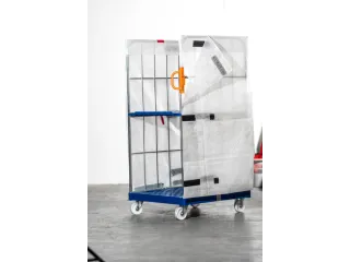 Afdekzeil,v. rolcontainer,HxB 1350x650mm,v. rolcontainer,PP,wit/rood - 2