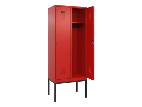 locker,HxBxD 2120x800x500mm,2vak,vak B 400mm,cil.-slot,voetonderstel