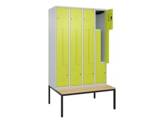 Z-garderobekast,HxBxD 2120x1200x815mm,8vak,vak B 300mm,cil.-slot - 2